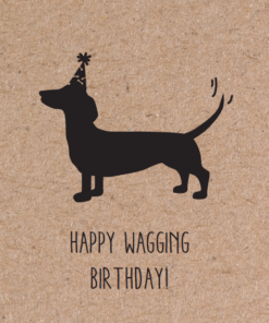 wenskaart verjaardag hond wagging